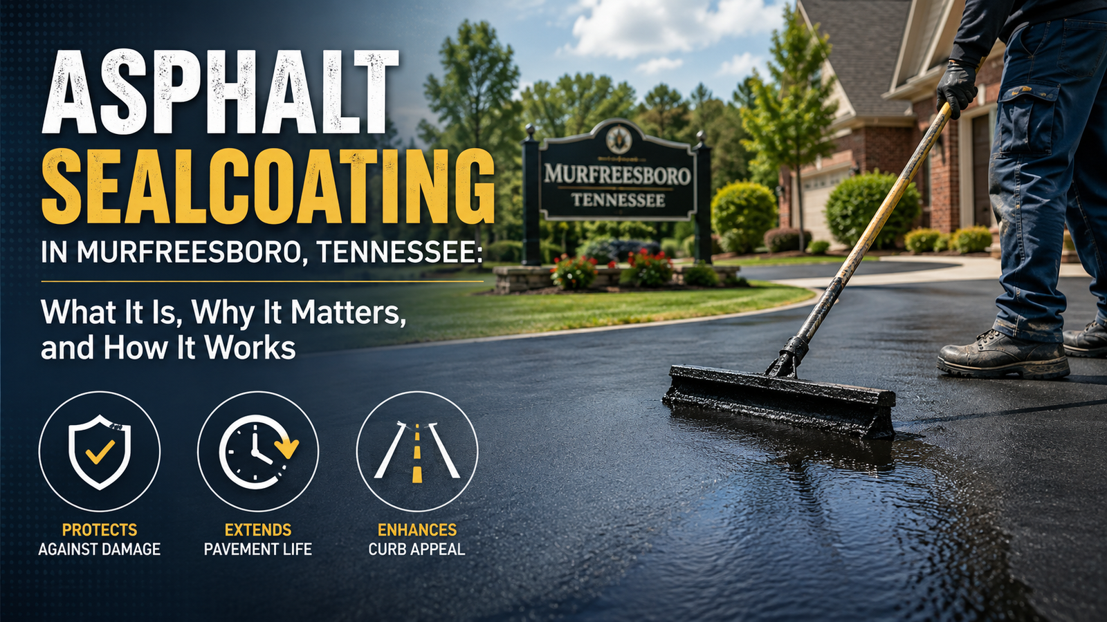 Asphalt Sealcoating in Murfreesboro, Tennessee: What It Is, Why It Matters, and How It Works